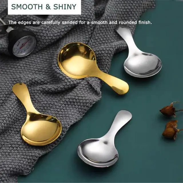 Alt view image 4 of 7 - Watris Veiyi 5PCS Short Handle Spoons for Sugar Condiments Coffee Tea