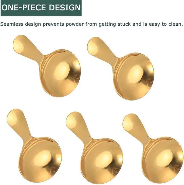 Alt view image 5 of 7 - Watris Veiyi 5PCS Short Handle Spoons for Sugar Condiments Coffee Tea