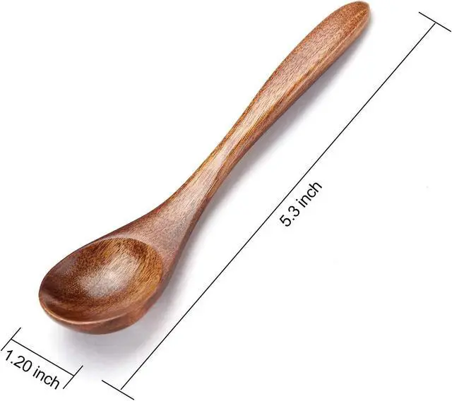 Alt view image 2 of 7 - Sevensun Small Wooden Teaspoon, 6pcs Serving Wooden Utensils For Cooking, Condiments, Honey, Spoons For Daily Use