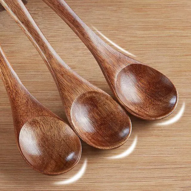 Alt view image 3 of 7 - Sevensun Small Wooden Teaspoon, 6pcs Serving Wooden Utensils For Cooking, Condiments, Honey, Spoons For Daily Use
