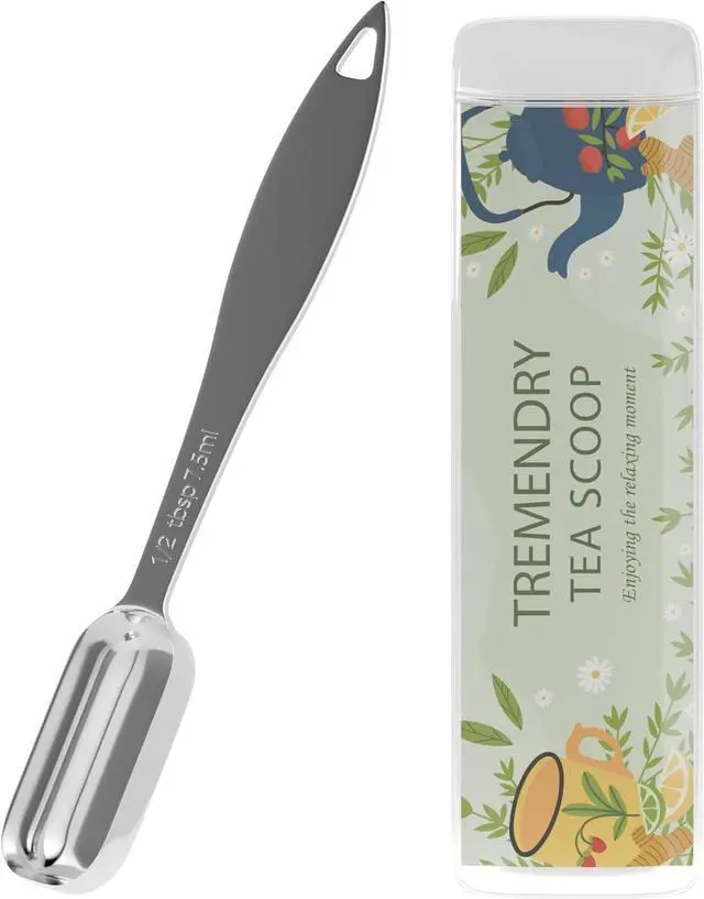 Main image of 1.5tsp(7.5ml) Tea Scoop for Loose Leaf, Stainless Steel Measuring Spoon