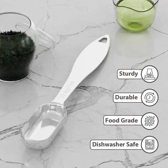 Alt view image 4 of 6 - 1.5tsp(7.5ml) Tea Scoop for Loose Leaf, Stainless Steel Measuring Spoon