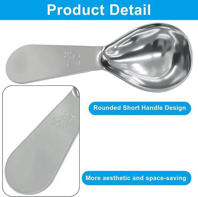 Alt view image 3 of 5 - 4Pcs Stainless Steel Coffee Scoop, 2 Tablespoon, 30ml