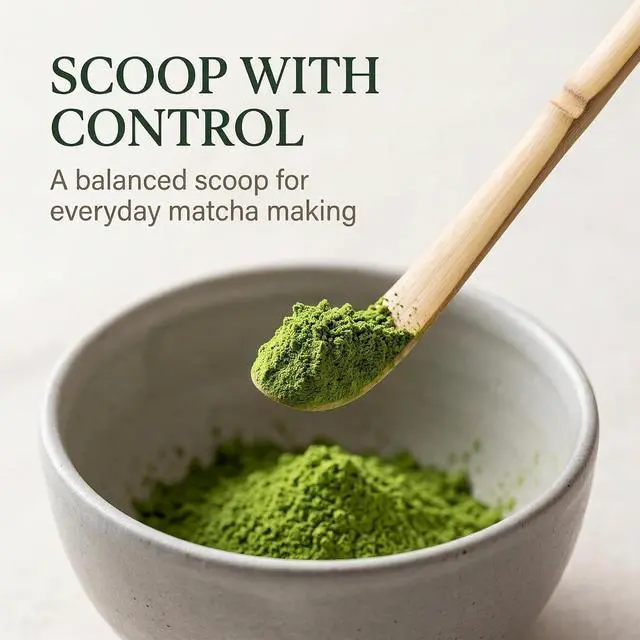 Alt view image 3 of 7 - Matcha Scoop Bamboo, Bamboo Matcha Scoop Japanese Chashaku Hooked Green Tea Spoon 18cm Tea Ceremony Utensils for Tea Lover, Tea Scoops, Coffee, Tea and Espresso