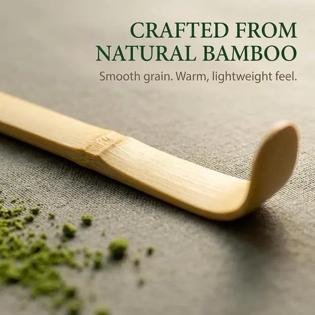 Alt view image 4 of 7 - Matcha Scoop Bamboo, Bamboo Matcha Scoop Japanese Chashaku Hooked Green Tea Spoon 18cm Tea Ceremony Utensils for Tea Lover, Tea Scoops, Coffee, Tea and Espresso