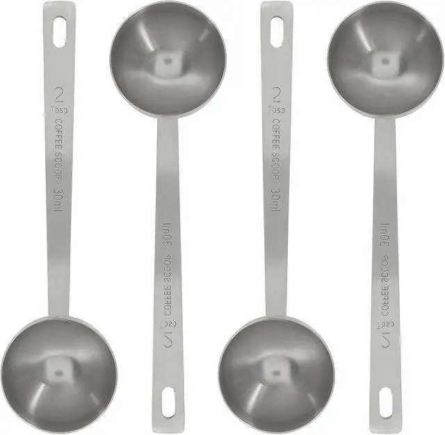 Alt view image 2 of 5 - 4-Piece Stainless Steel Long Handle Measuring Spoons