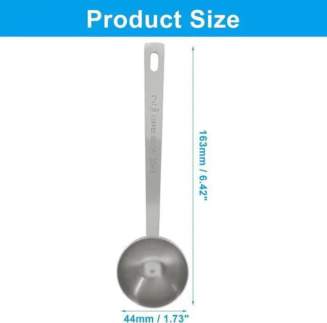 Alt view image 3 of 5 - 4-Piece Stainless Steel Long Handle Measuring Spoons