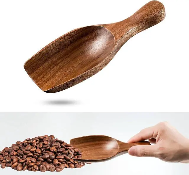 Main image of Acacia Wood Scoop for Jars, 1.5 Tbsp Coffee Measure, 6.3 Inch