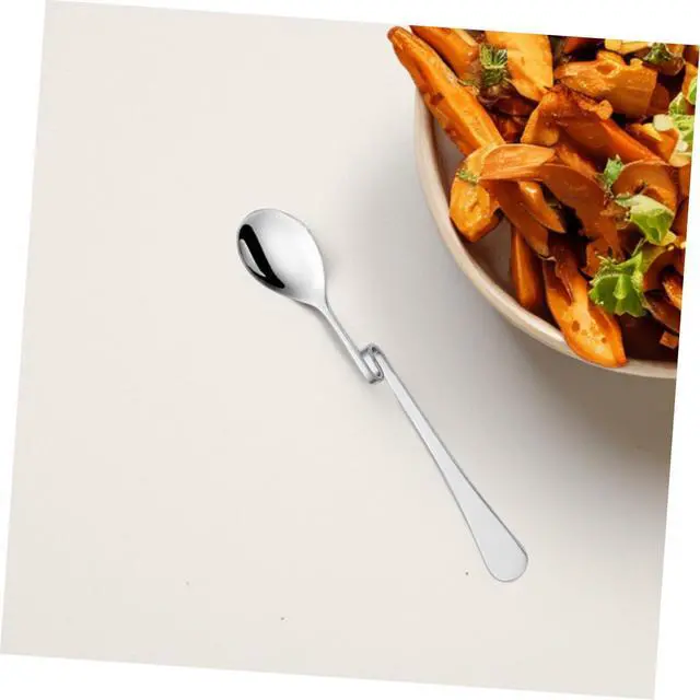 Alt view image 5 of 7 - SOLUSTRE 6-piece Stainless Steel Coffee Spoons S Shaped Hanging Stirring Spoon Set Bent Handle Teaspoons for Tea Dessert Honey Jam 6.10 in Kitchen Flatware