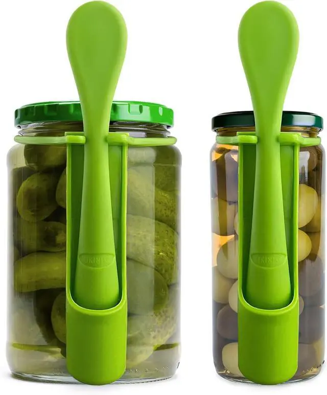 Main image of KIKINIKO Pickle Fork 2 Pack pickle grabber, olive fork pickle picker pickle gift kitchen gadgets pickle gifts pickle forks for the jar pickle holder