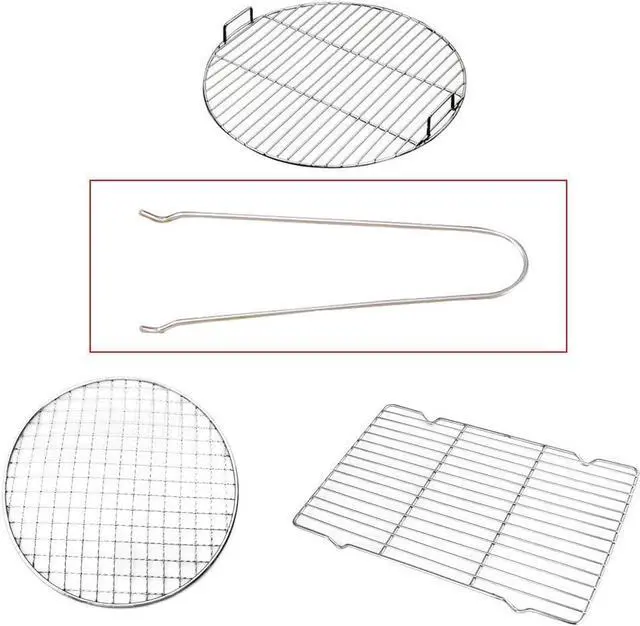 Alt view image 3 of 7 - 5 Pack Baking Rack Lifter Compact Stainless Steel Cooking Rack Lifter Gripper for Baking Sheet with Rack Set Cooling Racks Air Fryer Basket Steamer Rack Pressure Canner Racks BBQ Grill Topper