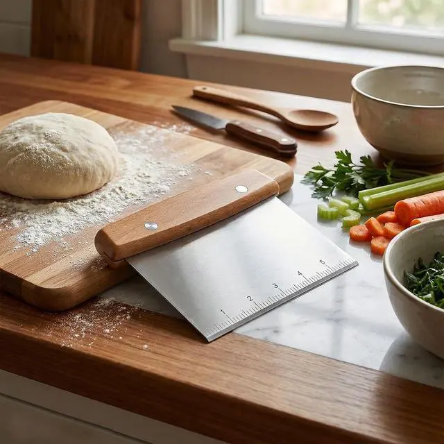 Alt view image 4 of 7 - Dough Cutter, Kitchen Scraper, Food Scrapers, Bench Scraper Kitchen Tool