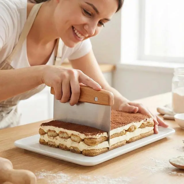 Alt view image 7 of 7 - Dough Cutter, Kitchen Scraper, Food Scrapers, Bench Scraper Kitchen Tool