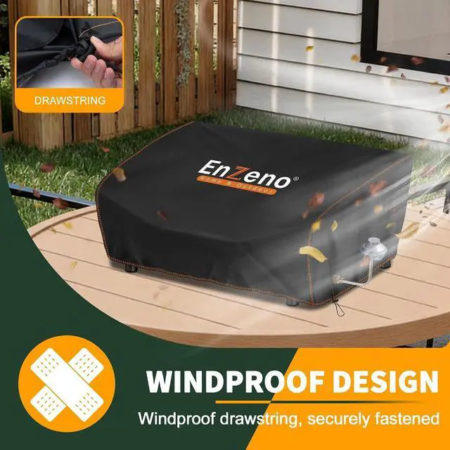 Alt view image 4 of 6 - Enzeno Griddle Cover for Blackstone 17 inch Tabletop Griddle with Hood,Grill Cover for Blackstone Adventure Ready and More Mini Camping Tabletop Griddle Waterproof Dustproof Windproof