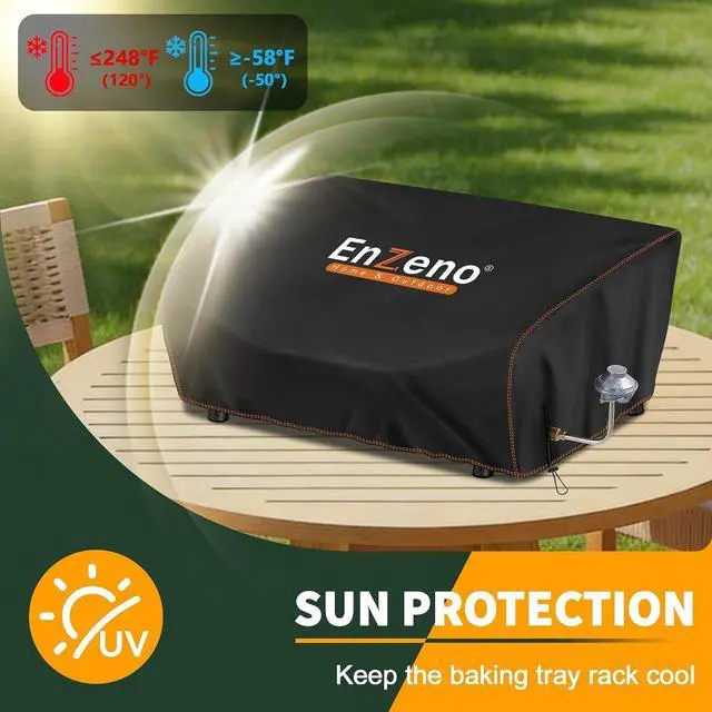 Alt view image 5 of 6 - Enzeno Griddle Cover for Blackstone 17 inch Tabletop Griddle with Hood,Grill Cover for Blackstone Adventure Ready and More Mini Camping Tabletop Griddle Waterproof Dustproof Windproof