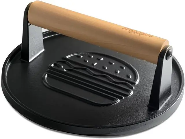 Main image of XUDAKAIXIN Cast Iron Smash Burger Press 7.1",Grill Bacon Meat Press Tool,Perfect for Blackstone, Camp Chef, Weber Grills & Indoor Griddles BBQ & Cookout Must-Have (Grooved)
