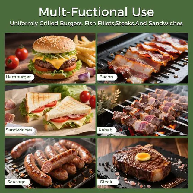 Alt view image 6 of 7 - XUDAKAIXIN Cast Iron Smash Burger Press 7.1",Grill Bacon Meat Press Tool,Perfect for Blackstone, Camp Chef, Weber Grills & Indoor Griddles BBQ & Cookout Must-Have (Grooved)