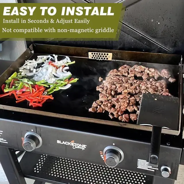 Alt view image 3 of 7 - Griddle Accessories of Blackstone Grease Gate Blocker, Compatible with All Blackstone Griddle Accessories, Blocks Food from Falling into Rear Grease Trap (1Pack)