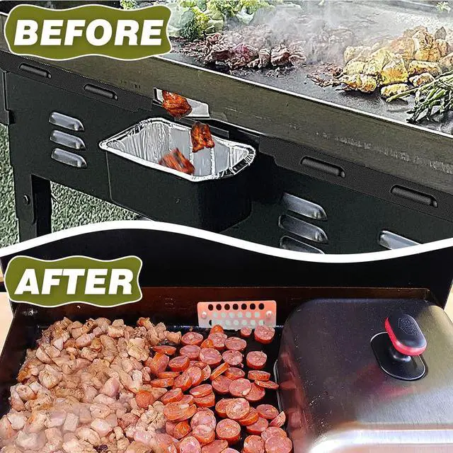 Alt view image 4 of 7 - Griddle Accessories of Blackstone Grease Gate Blocker, Compatible with All Blackstone Griddle Accessories, Blocks Food from Falling into Rear Grease Trap (1Pack)