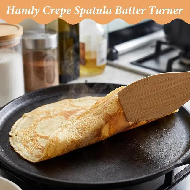 Alt view image 5 of 7 - 3pcs Crepe Spreader Tool, Wooden Crepe Tool, Crepe Stick, T-Shaped Crepes Spreader and Spatula Set Fits Crepes Pan or Maker