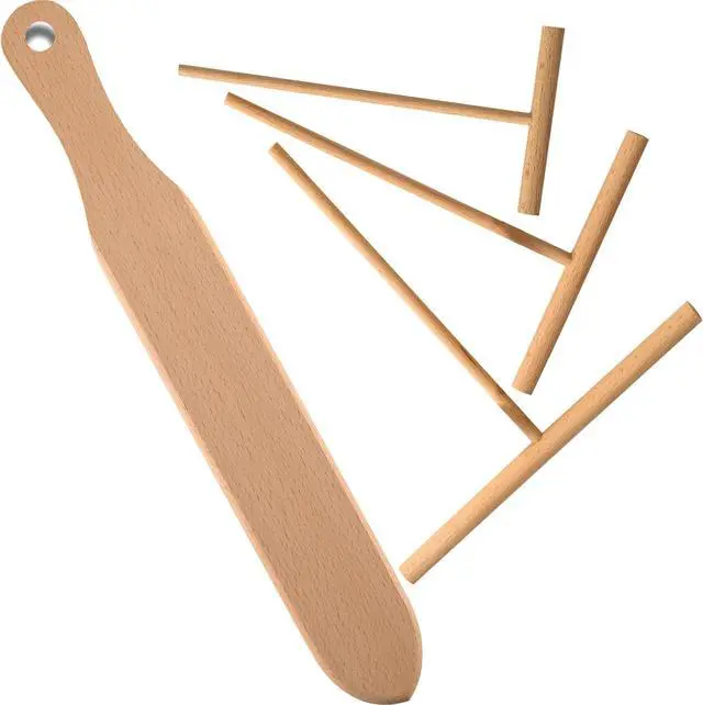 Main image of Crepe Spreader and Spatula Set, Wooden Crepe Tools Kit for Any Pan Maker