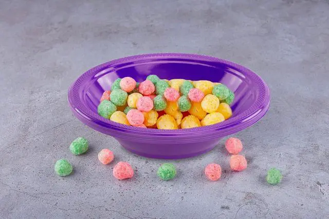 Alt view image 5 of 5 - DecorRack 24 Purple Plastic Bowls, 7 in Disposable 12 oz Bowl