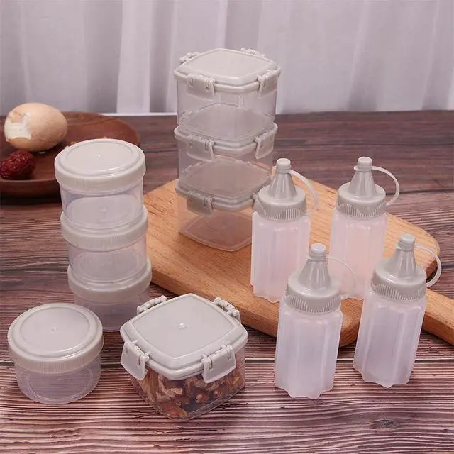 Alt view image 2 of 7 - 4pcs Mini Jam Squeeze Bottle Jar with Lid