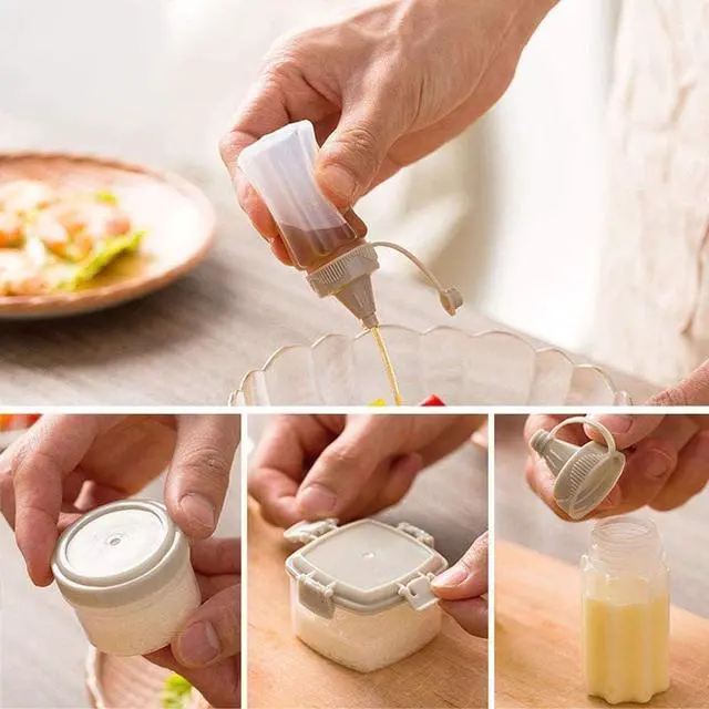 Alt view image 3 of 7 - 4pcs Mini Jam Squeeze Bottle Jar with Lid