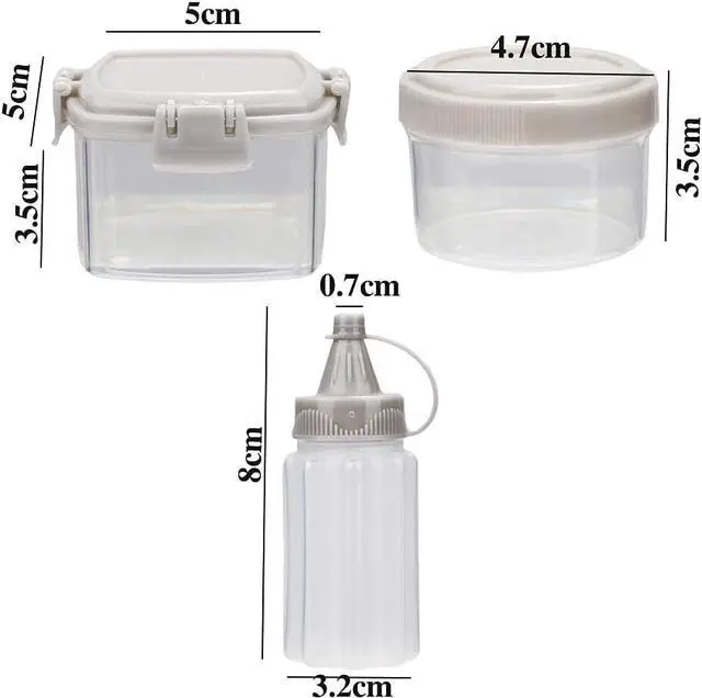 Alt view image 5 of 7 - 4pcs Mini Jam Squeeze Bottle Jar with Lid