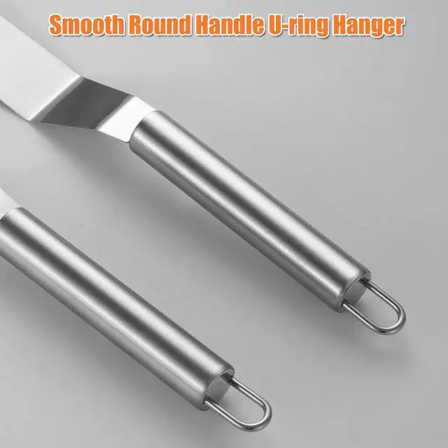 Alt view image 3 of 7 - 2 PCS Picxeic Offset SpatulaPremium Stainless Steel Cake Decorating Tools - One Set Include 6, 8 inch, Icing Spatula for Home Cooking