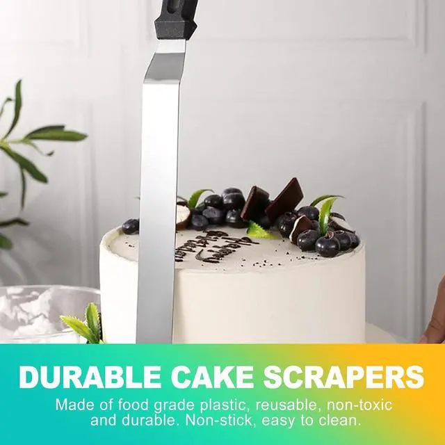 Alt view image 4 of 6 - 2-Piece Angled Icing Spatula Set (6" & 8"), Stainless Steel Offset Spatulas with Ergonomic Handle for Effortless Cake Decorating & Frosting