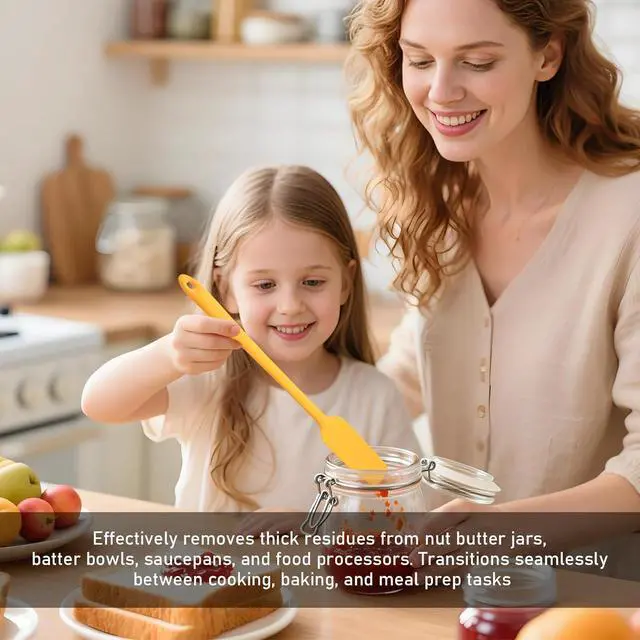 Alt view image 5 of 5 - Mini Silicone Spatula, Jar Spatula for baking