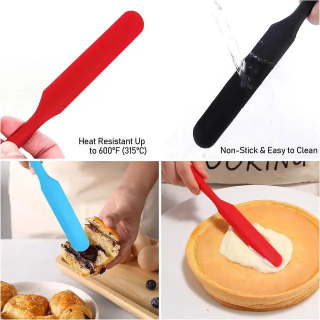 Alt view image 4 of 5 - 4 Pcs Heavy-Duty Silicone jar Spatula Set