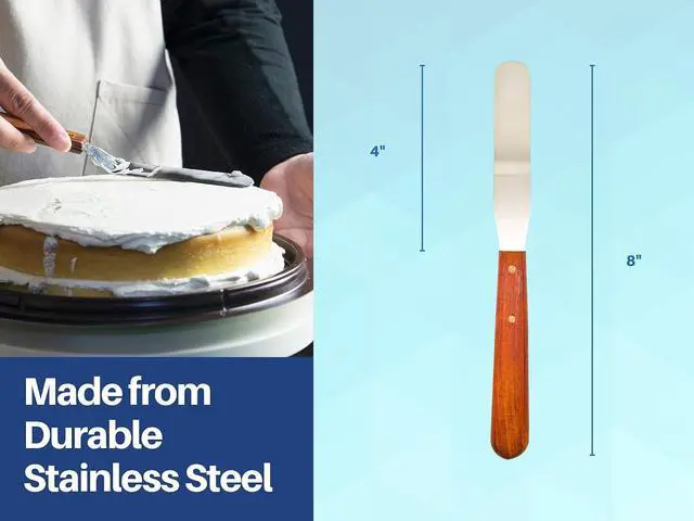 Alt view image 7 of 7 - Artman Instruments 8 Inch Straight Icing & Mixing Spatula Stainless Steel Cake Spreader for Frosting, Batter, Chocolate, and DIY Use