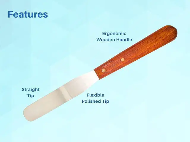 Alt view image 5 of 7 - Artman Instruments 8 Inch Straight Icing & Mixing Spatula Stainless Steel Cake Spreader for Frosting, Batter, Chocolate, and DIY Use