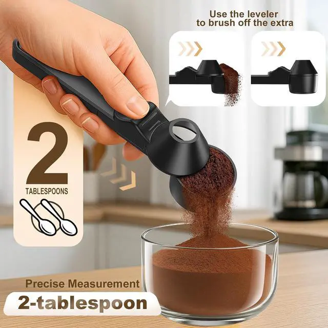 Alt view image 2 of 7 - Coffee Scoop with Funnel for Ground Coffee & Protein Powder, 2 Tbsp