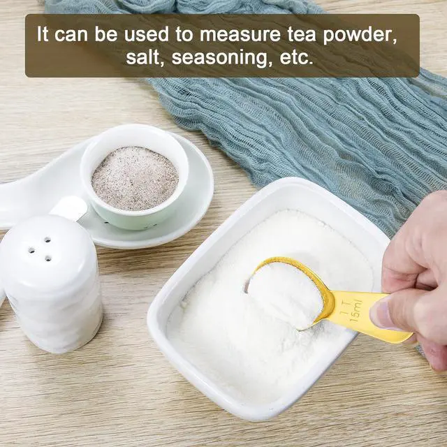 Alt view image 5 of 7 - Safring Stainless steel coffee scoop 2-piece set (1 tbsp, 2 tbsp) durable Tablespoon, ergonomic measuring spoon, Suitable for small and large jarsshort-handled spoon (Gold)