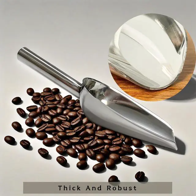 Alt view image 4 of 6 - Stainless Steel Small Ice Scoop for Freezer,Scooper For Ice Bucket,Mini Metal Food Scoop For Ice Machine,6 Ounces