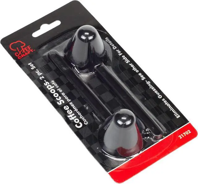 Alt view image 2 of 5 - Chef Craft Classic Plastic Coffee Scoop, 1 Ounce 2 Piece Set, Black