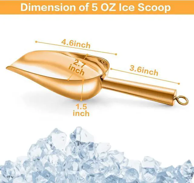 Alt view image 3 of 7 - TeamFar 5oz Ice Scoop, Small Stainless Steel Food Scoop Metal Ice Scooper