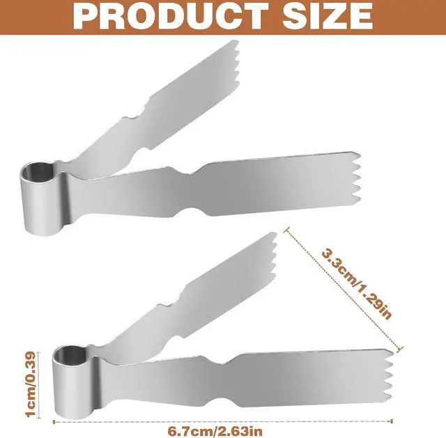 Alt view image 2 of 7 - 2Pcs Maamoul Tweezers Tongs, Maggash Manqat Pastry Tools Cookie Maker Dough Scraper Press, Stainless Steel Pastry Tongs Baking Crimper Tool for Decorating and Sealing Cookies, Shakarbura, Pie Crusts