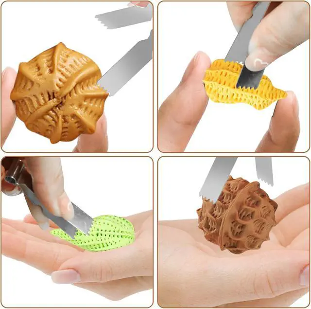 Alt view image 7 of 7 - 2Pcs Maamoul Tweezers Tongs, Maggash Manqat Pastry Tools Cookie Maker Dough Scraper Press, Stainless Steel Pastry Tongs Baking Crimper Tool for Decorating and Sealing Cookies, Shakarbura, Pie Crusts
