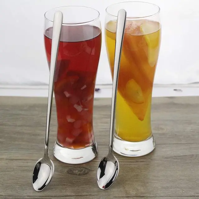 Alt view image 6 of 7 - 9" Iced Tea Spoons, DEALIGHT 6-Piece Heavy-Duty Long Handled Teaspoons