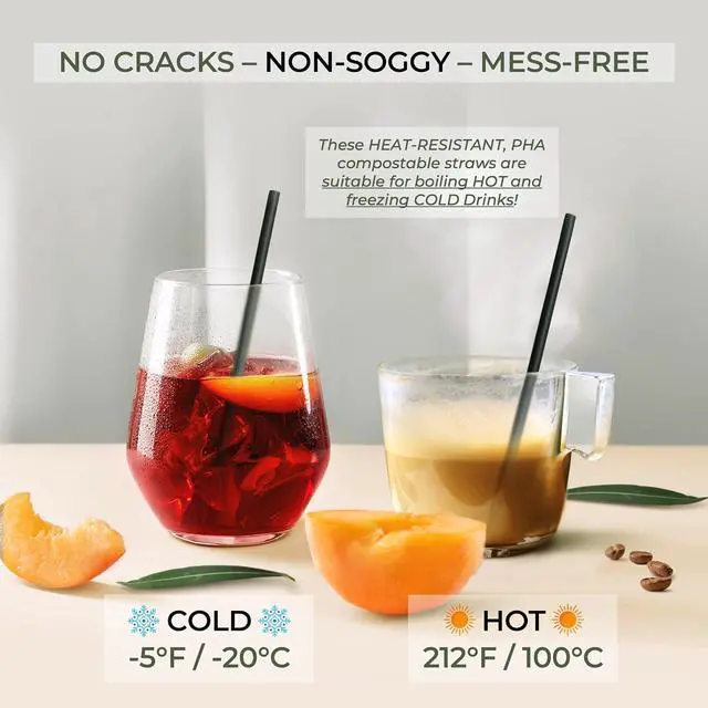 Alt view image 5 of 7 - EcoPreps 5 Short Biodegradable Bamboo Fiber Cocktail & Coffee Stir Straws