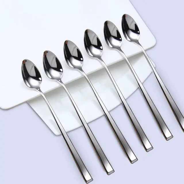 Alt view image 2 of 7 - Iced Tea Spoons,18/10 Stainless Steel Stirring Spoon, set of 6,7.9 Inch