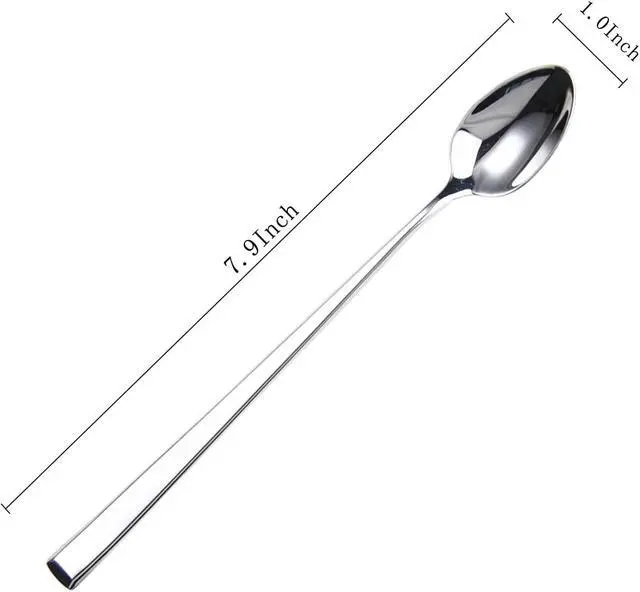 Alt view image 3 of 7 - Iced Tea Spoons,18/10 Stainless Steel Stirring Spoon, set of 6,7.9 Inch