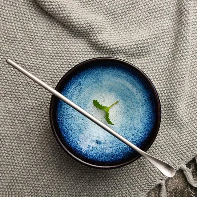 Alt view image 4 of 5 - Delove Stainless Steel Coffee Stirring Spoon Beverage Cocktail Stirrers Stir Cocktail Drink Mixing Swizzle Stick- Tiny Salt Condiment Spoon - Reusable - Set of 4 (7.6-Inch)