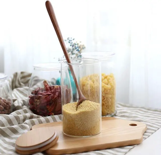 Alt view image 6 of 7 - Long Soup Spoons, 11In Korean Style Natural Wood Long Handle Round Spoons