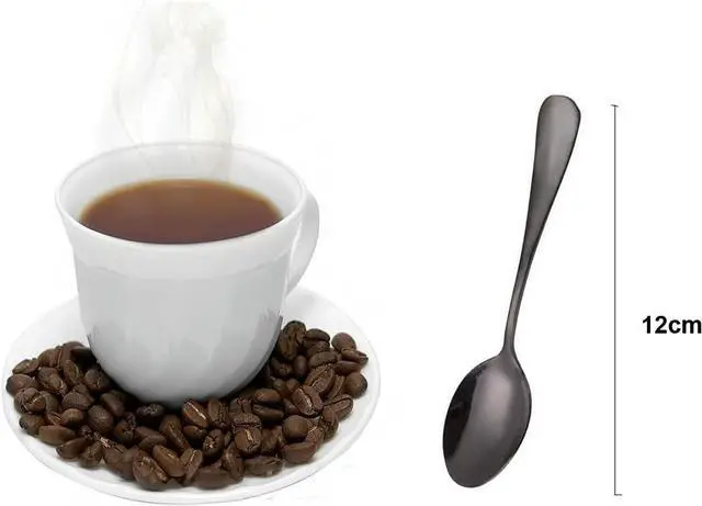 Alt view image 2 of 7 - Demitasse Espresso Spoons, 4.75inch Stainless SteelCoffee Spoons
