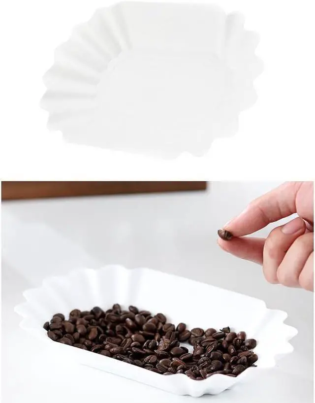 Alt view image 3 of 7 - 2 Pack Coffee Scale Weight Boats Coffee Bean Weighing Tray Roast Whole Beans Pans Weighing Dishes for Food Kitchen Scale Rechargeable Espresso Scales Espresso Machine Cold Brew Maker